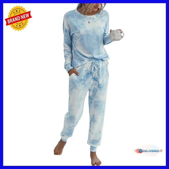 Women's Long Sleeve Jogger Set - Comfy Loungewear Pajamas - OEKO-TEX Certified - Picture 2 of 8